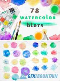 Set of Watercolor Blots 1298864