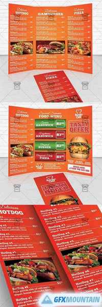 Fast Food Trifold Brochure Template
