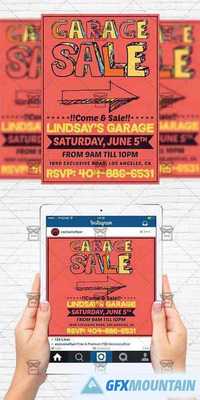 Garage Sale - Flyer Template + Instagram Size Flyer