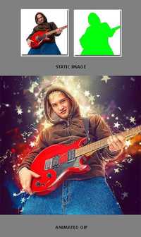 Graphicriver Gif Animated Stars Wave Photoshop Action 19535869