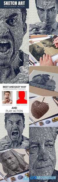 GraphicRiver Sketch Art Photoshop Action 19520414