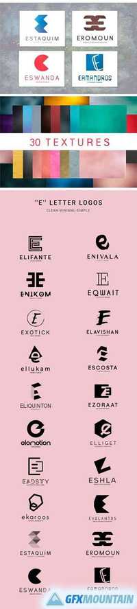 20 E Letter Alphabetic Logos 1149001