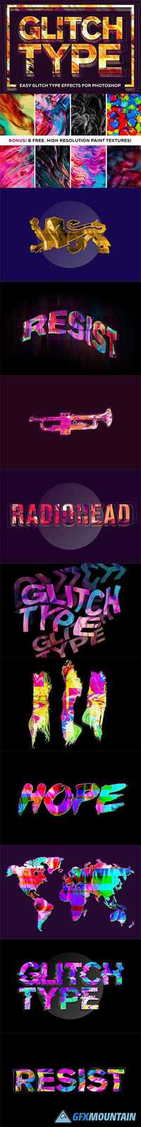 Glitch Type Smart PSD Glitch Effect 1247198