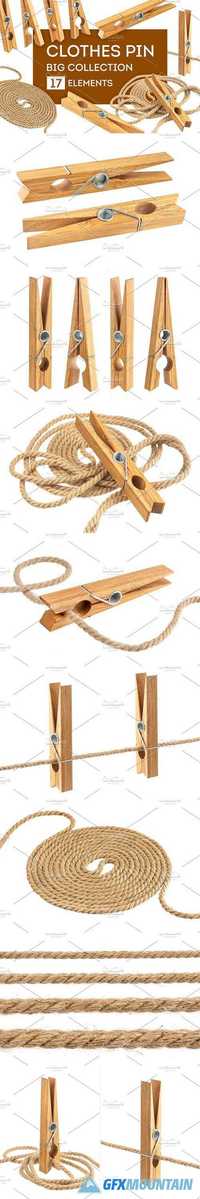 Clothes pin and rope 1331394