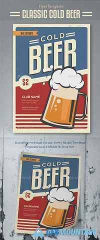 Classic Cold Beer Flyer Template 14729440