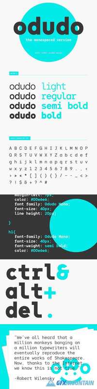 Odudo Mono - Typeface 