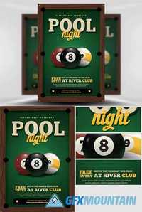 Pool Night Flyer Template