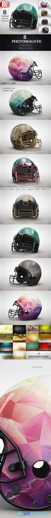 Bundle Football Helmet MockUp 1349630