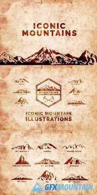 Iconic Mountain Vectors 1016198