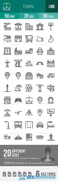 Town Line Icons 18050184