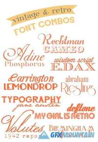 18 Vintage & Retro Inspired Fonts Collection