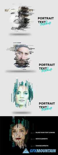 Text Portrait Mockup - 1406918