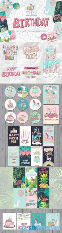Happy Birthday cards and labels 1183821
