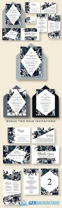 Stylish & Dark Floral Wedding Suite 1154126