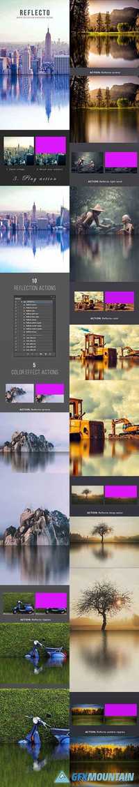 10-in-1 Reflecto Photoshop Action 19817841