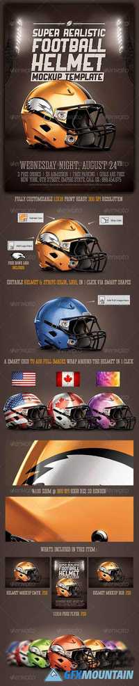 Realistic Football helmet Mockup 8625844