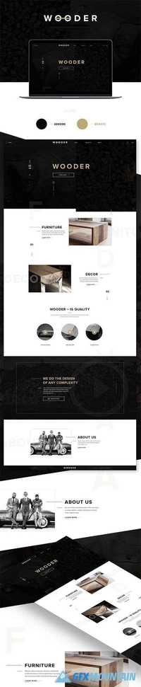 PSD Web Template - WOODER - One Page