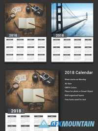 2018 Calendar 1444581