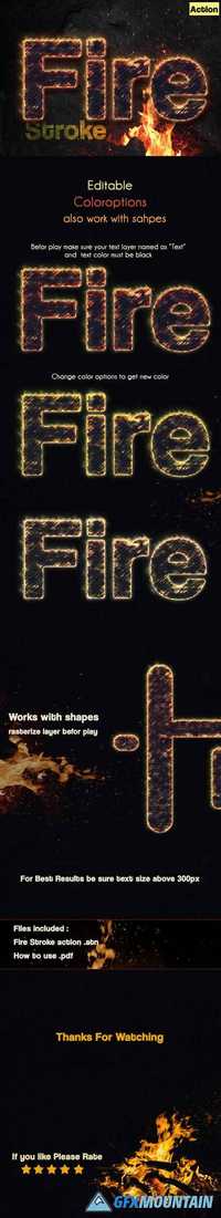Fire Stroke Text Effect 19878246