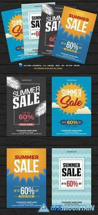 4 Summer Sale Flyer Set 1411121
