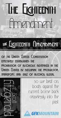 The Eighteenth Amendment Font