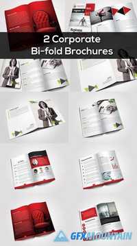 2 Corporate Bi Fold Brochure Bundle 768968