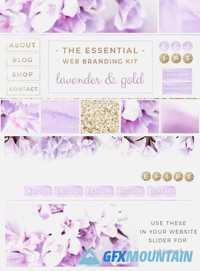 Lavender Gold Web Blog Branding Kit 1360065