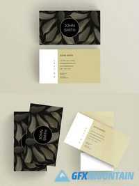 Golden Leaves Business Card Template 1488973