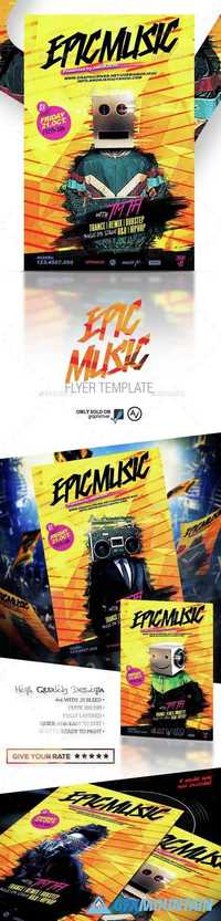 Epic Music Flyer Template 14940417