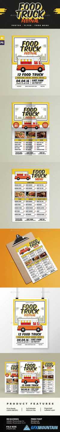 Food Truck Festival Poster/Flyer/Menu 15623286