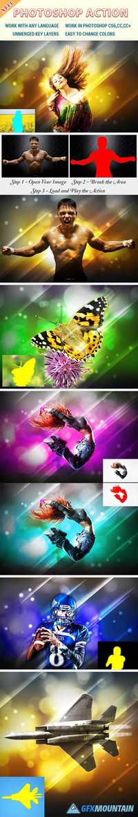Glitters Effect Photoshop Action 20000869