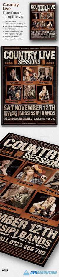 Country Live Flyer Template V6 20038127