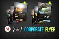 Corporate Flyers Psd Template 2 in 1 1592792