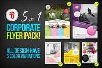 Corporate Flyers Psd Template 5 in 1 1592513