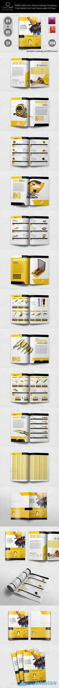 Hand Tools Products Catalog Brochure Template - 24 Pages 20097276