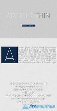Arnold Thin Sans Serif Font   1502250