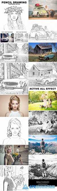 PENCIL DRAWING PHOTOSHOP ACTION 20133433