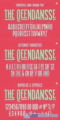 Hand-drawn font the Qeendansse 1286471