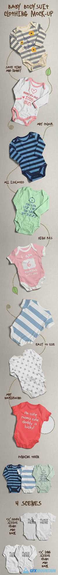 Baby Bodysuit Clothing Mock-up 14656274