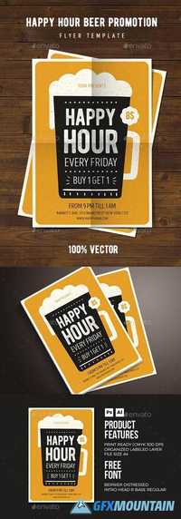 Happy Hour Beer Promotion Flyer 03 18136326