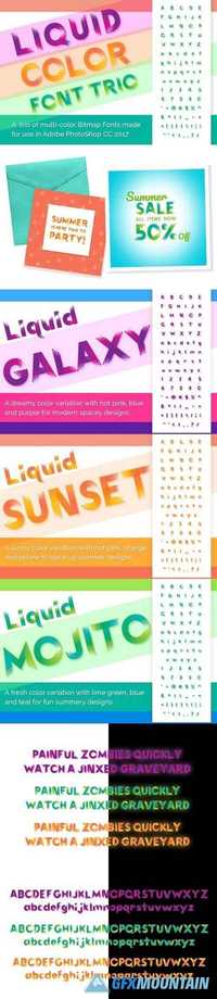 Liquid Color Font Trio 1519495