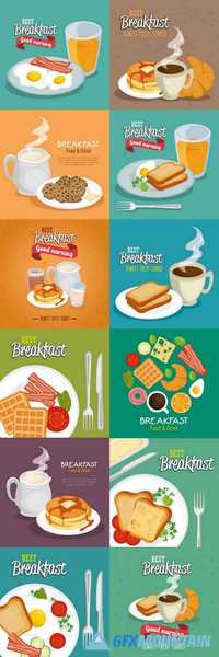 Breakfast Concept with Food and Drinks