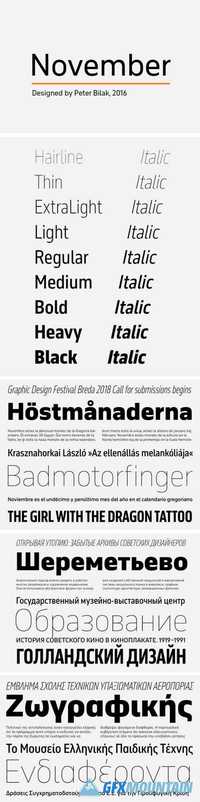 November Font Family