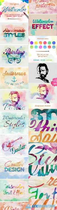 Watercolor Text Effects 11199799