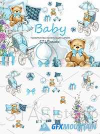 Baby Boy Watercolor Clipart 1585451
