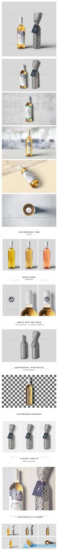 White Wine Bottle Mock-up 20269405