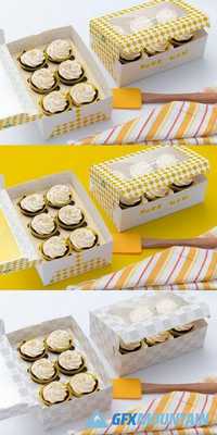 Six Cupcake Box Mockup 03 1672206