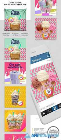 Set 6 Instagram Templates for Food and Drinks Business 20238514