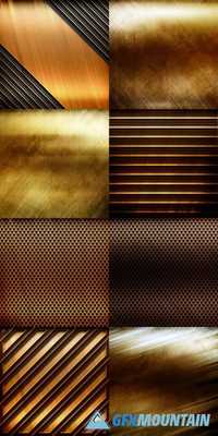 Golden Metal Background for Industrial or Technology Design