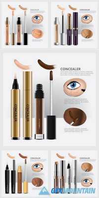 Concealer Cosmetic Package with Face Makeup